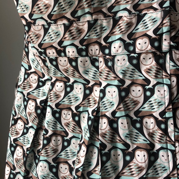 ModCloth Retrolicious Owl Fit & Flare Pinup Dress - Picture 5 of 8